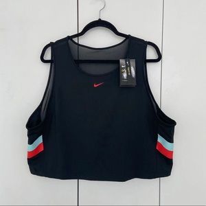 Women's Nike Color-block Stripe Cropped Training Tank Size 3X